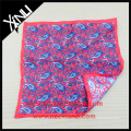 Hand Rolling Mens Wholesale Paisley Printing Polyester Handkerchief